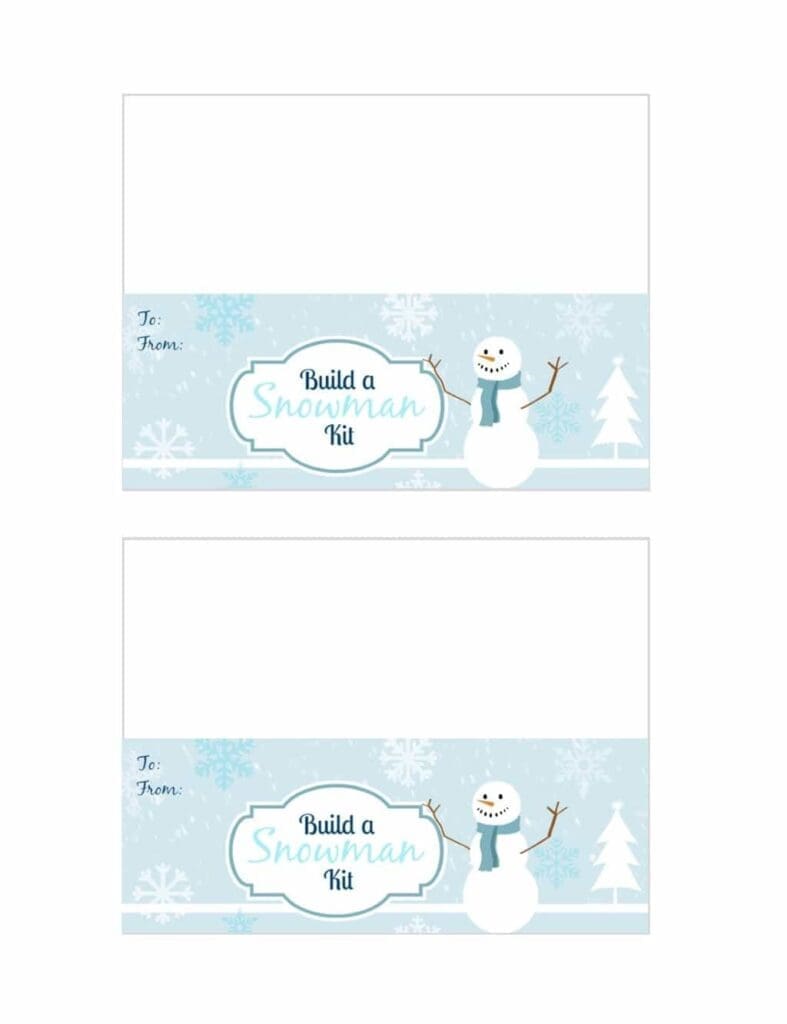 Build A Snowman Kit Printable